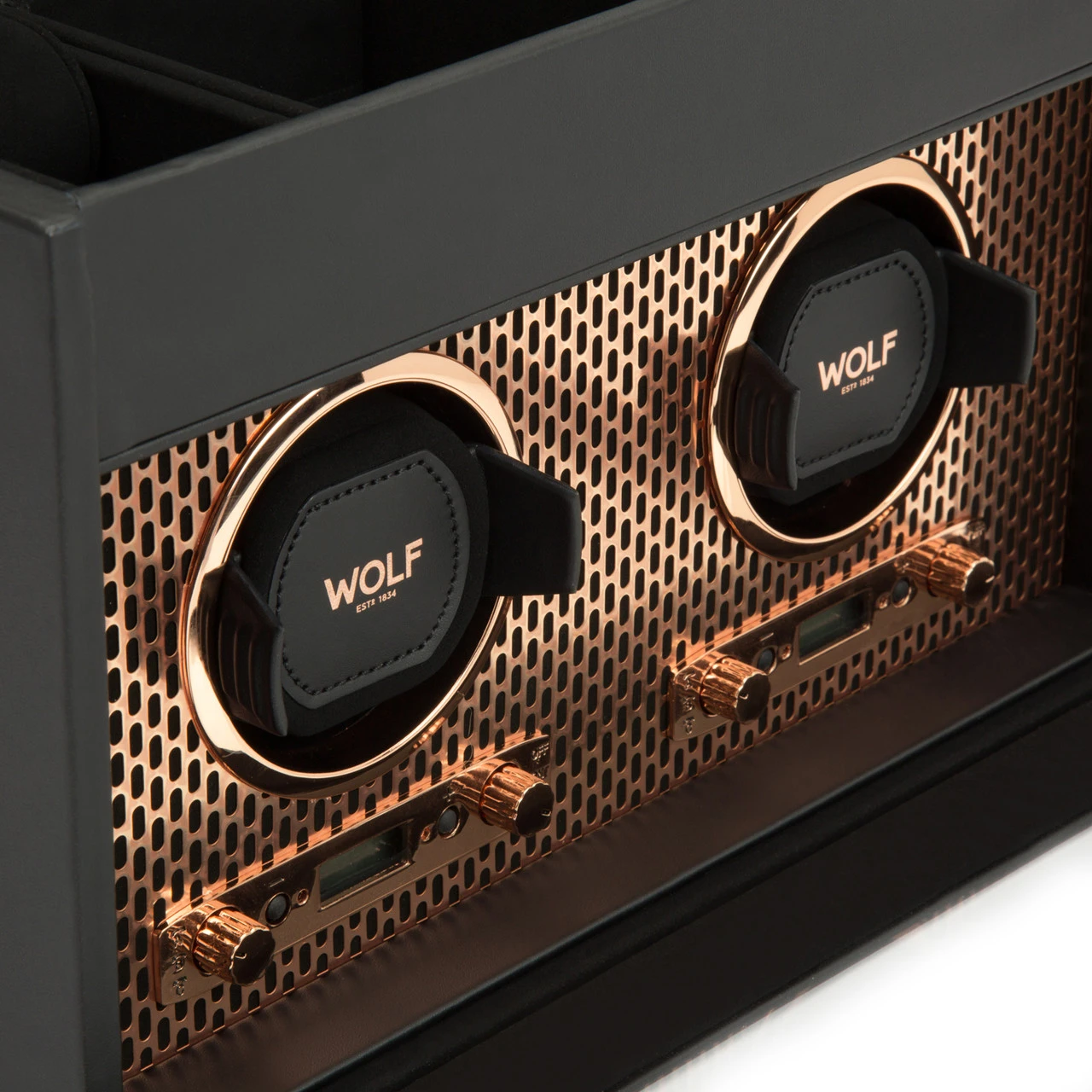 WOLF Axis Collection Copper Double Watch Winder With Storage 469316 3 WOLF Axis Collection Copper Double Watch Winder With Storage 469316 - Image 3