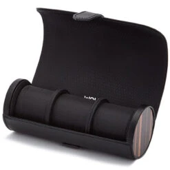 Wolf Roadster Watch Roll Vegan Leather In Black 477856