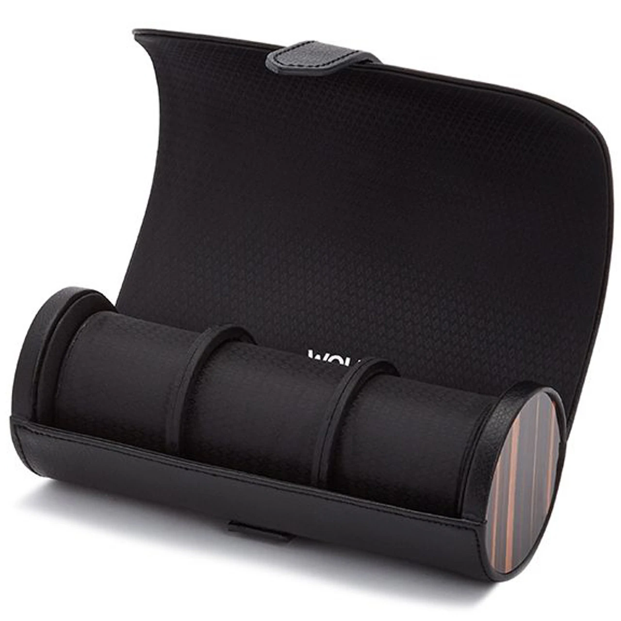 Wolf Roadster Watch Roll Vegan Leather In Black 477856