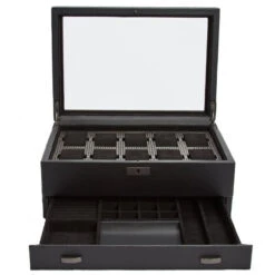 Wolf Axis 10 Piece Powder Coat With Drawer Watch Box 488203 -Fashion Watch Shop 488203 4 20320.1675754236 1