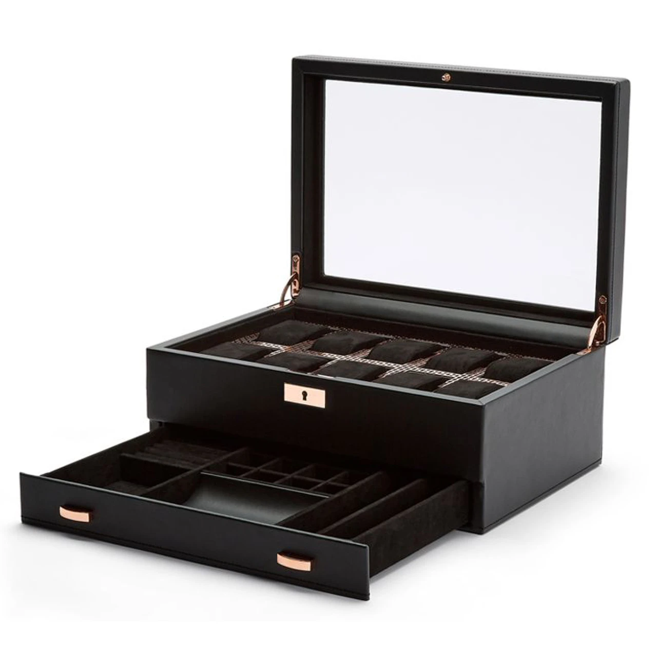 Wolf Axis 10 Piece Copper Plated With Drawer Watch Box 488216 1 Wolf Axis 10 Piece Copper Plated With Drawer Watch Box 488216