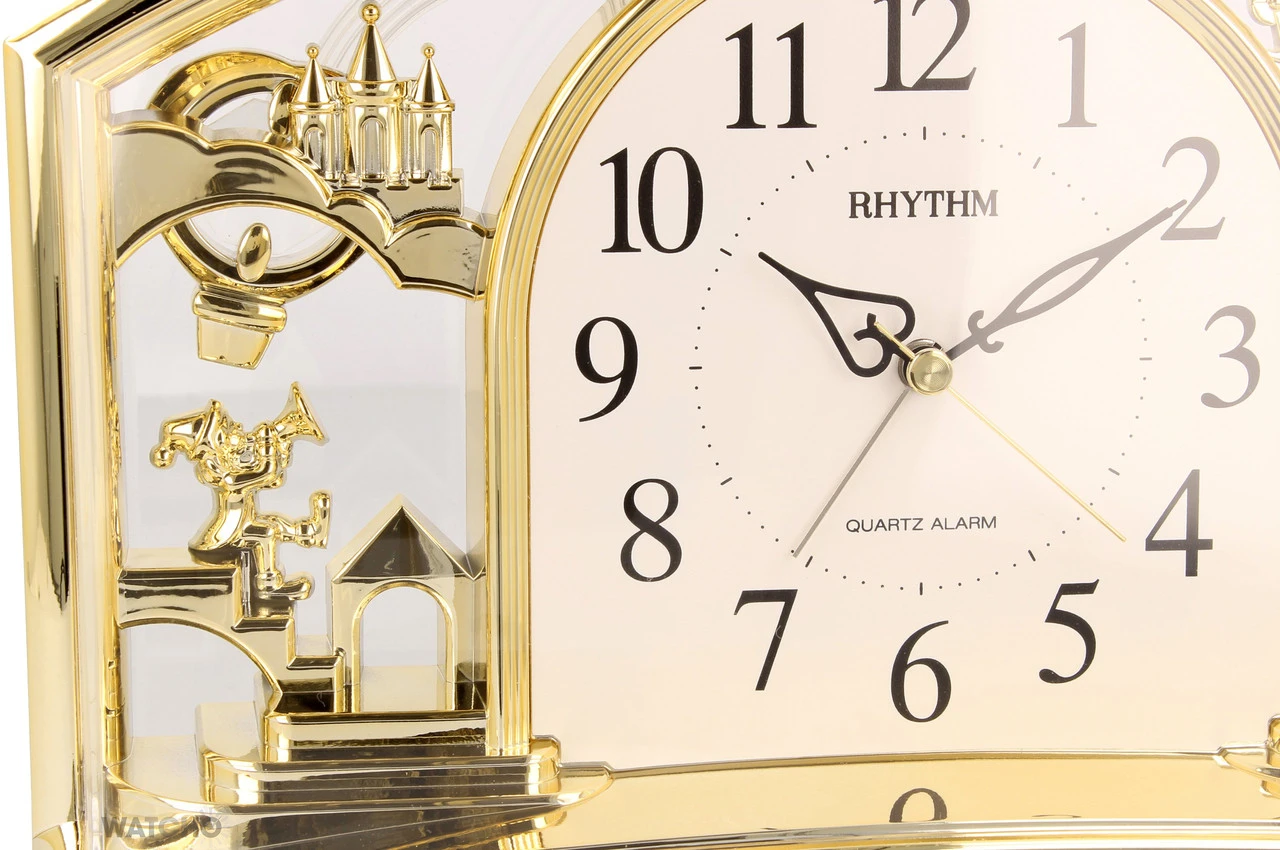Rhythm Alarm Mantel Clock With Rotating Swarovski Crystal Pendulum 4SE535WR18 3 Rhythm Alarm Mantel Clock With Rotating Swarovski Crystal Pendulum 4SE535WR18 - Image 3