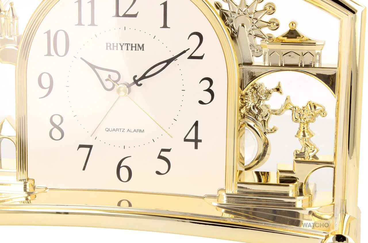 Rhythm Alarm Mantel Clock With Rotating Swarovski Crystal Pendulum 4SE535WR18 5 Rhythm Alarm Mantel Clock With Rotating Swarovski Crystal Pendulum 4SE535WR18 - Image 5