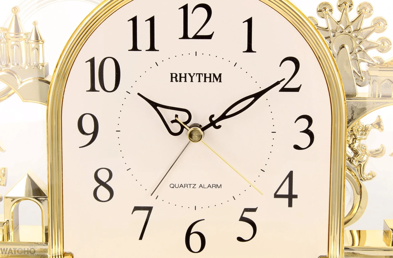 Rhythm Alarm Mantel Clock With Rotating Swarovski Crystal Pendulum 4SE535WR18 4 Rhythm Alarm Mantel Clock With Rotating Swarovski Crystal Pendulum 4SE535WR18 - Image 4