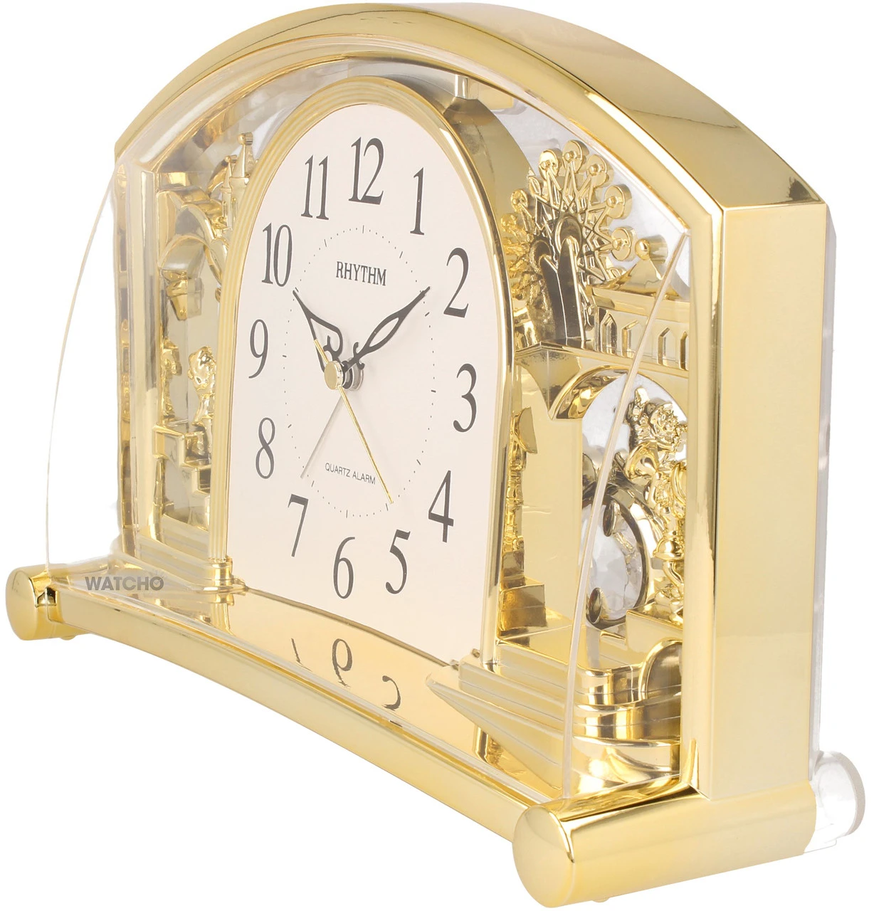 Rhythm Alarm Mantel Clock With Rotating Swarovski Crystal Pendulum 4SE535WR18 6 Rhythm Alarm Mantel Clock With Rotating Swarovski Crystal Pendulum 4SE535WR18 - Image 6