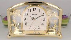 Rhythm Alarm Mantel Clock With Rotating Swarovski Crystal Pendulum 4SE535WR18 -Fashion Watch Shop 4SE535WR18 6 94471.1426696962