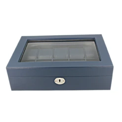 Orbit Navy Blue Leather Personalised Luxury Watch Box For 10 Watches OW202 -Fashion Watch Shop 4 47992.1638380819