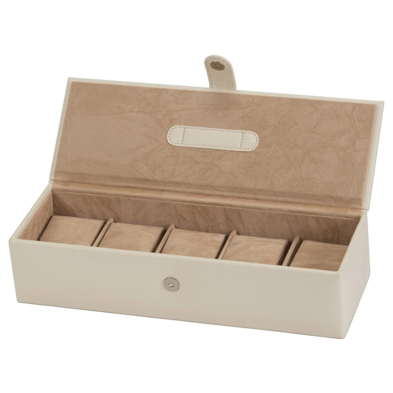 Mele And Co Alex 5 Piece Watch Box Bonded Leather In Ivory 5227A 1 Mele And Co Alex 5 Piece Watch Box Bonded Leather In Ivory 5227A