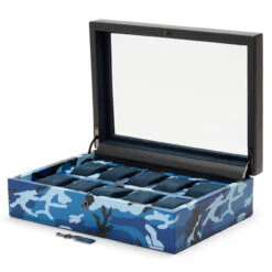 Wolf Elements Water 10 Piece Vegan Leather Watch Box 665471