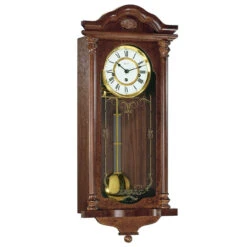Hermle Fulham Mechanical Westminster Chime Walnut Finish Wall Clock 70509-030341