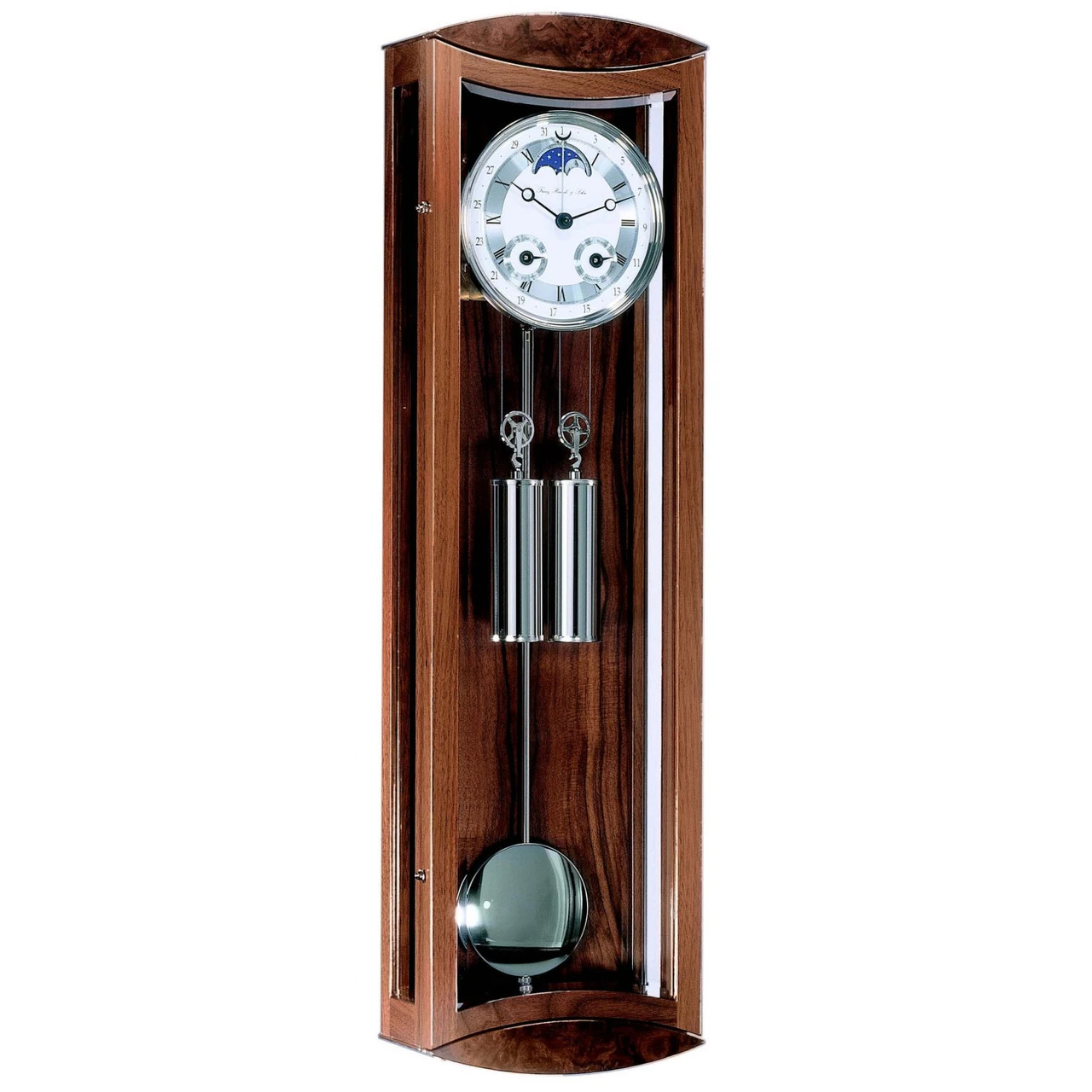 Hermle Regulator Mechanical 8-Day Cable Driven Walnut Finish Wall Clock 70650-030058 1 Hermle Regulator Mechanical 8-Day Cable Driven Walnut Finish Wall Clock 70650-030058