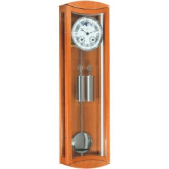 Hermle Regulator Mechanical Movement Melody Moon Phase Cherry Tree Clock 70650-160058
