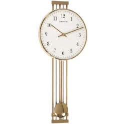 Hermle Highbury Brass Pendulum Quartz Wall Clock 70722-002200