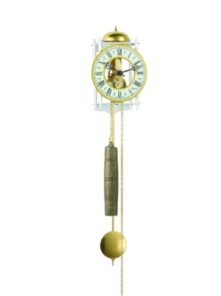 Hermle Mechanical Skeleton Wrought Iron White Wall Clock With Pendulum 70733-000711