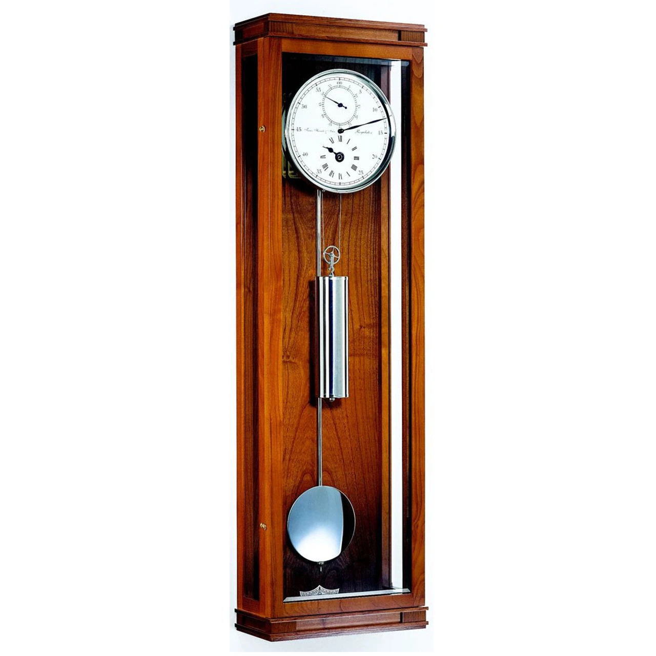 Hermle Regulator Mechanical Power Reserve Anchor Walnut Finish Wall Clock 70875-030761 1 Hermle Regulator Mechanical Power Reserve Anchor Walnut Finish Wall Clock 70875-030761