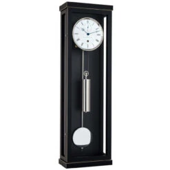 Hermle Mechanical Regulator 31 Day Black Wooden Pendulum Wall Clock 70996-740761