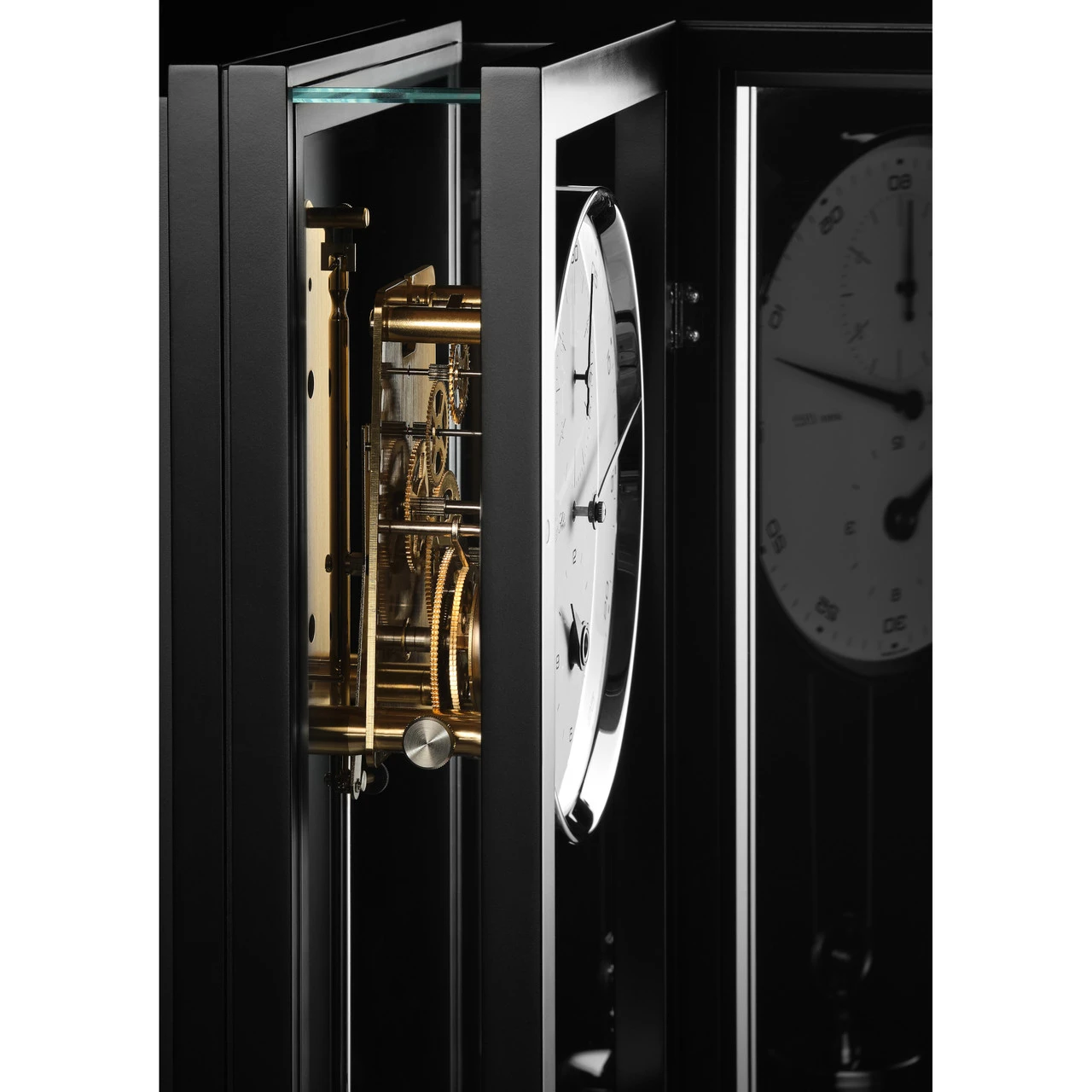 Hermle Mechanical Precision Movement 31 Days Power Reserve Black With White Dial Long Case Wall Clock 71006-740761 6 Hermle Mechanical Precision Movement 31 Days Power Reserve Black With White Dial Long Case Wall Clock 71006-740761 - Image 6