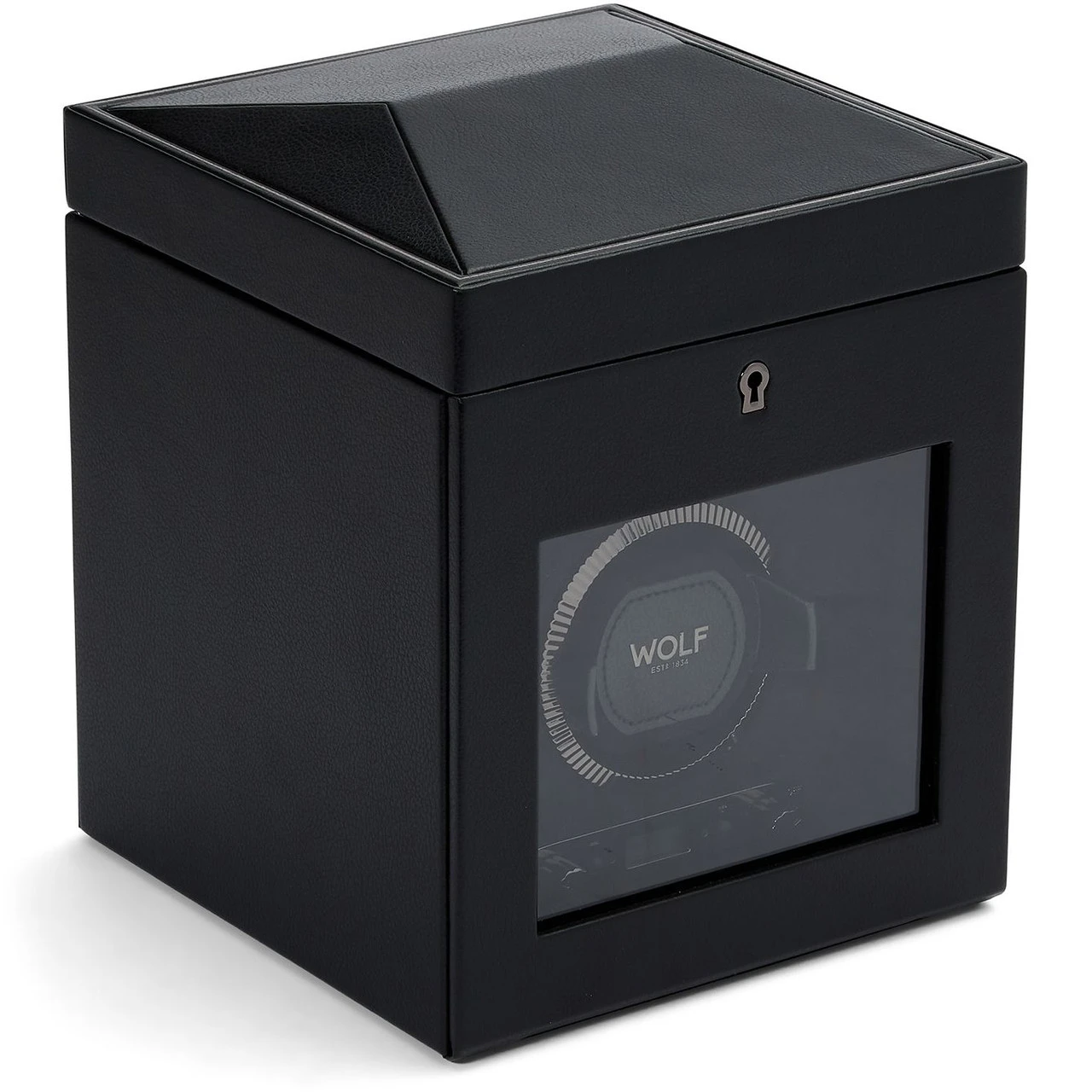 Wolf British Racing Single Watch Winder With Storage In Black 792102 3 Wolf British Racing Single Watch Winder With Storage In Black 792102 - Image 3