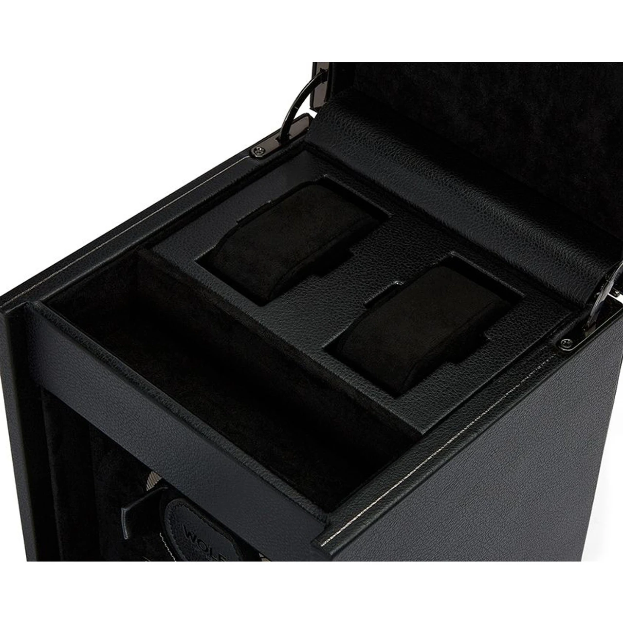 Wolf British Racing Single Watch Winder With Storage In Black 792102 5 Wolf British Racing Single Watch Winder With Storage In Black 792102 - Image 5