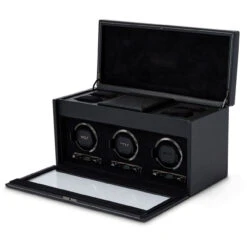 Wolf British Racing Triple Watch Winder With Storage In Black 792302 10 Wolf British Racing Triple Watch Winder With Storage In Black 792302 -Fashion Watch Shop 792302 2 1 90885.1675321891