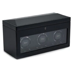 Wolf British Racing Triple Watch Winder With Storage In Black 792302 9 Wolf British Racing Triple Watch Winder With Storage In Black 792302 -Fashion Watch Shop 792302 3 1 09744.1675321888