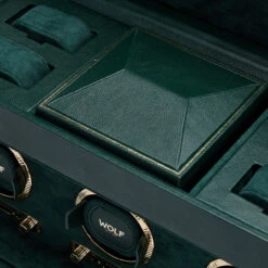 WOLF British Racing Green Triple Watch Winder With Storage 792341 -Fashion Watch Shop 792341 6 89258.1624132510
