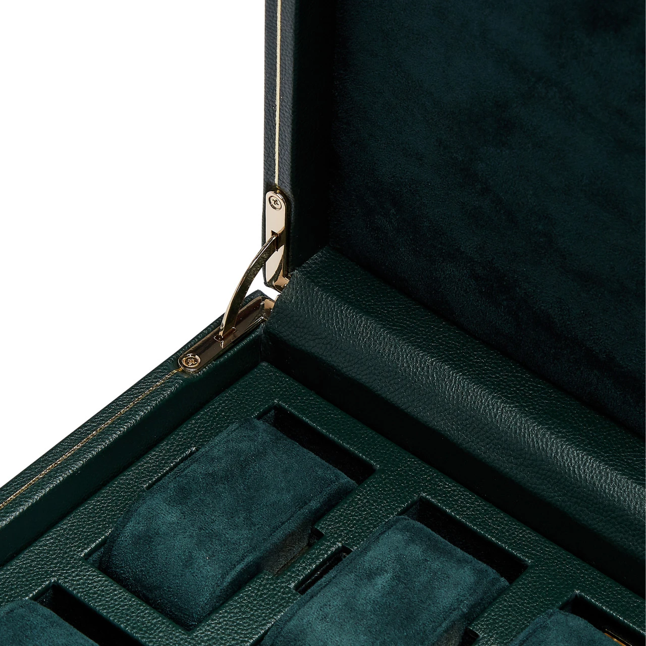 WOLF British Racing Green 10 Piece Watch Box With Storage 792841 6 WOLF British Racing Green 10 Piece Watch Box With Storage 792841 - Image 6