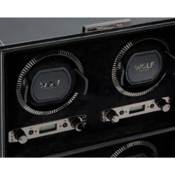 Wolf British Racing 4 Piece Watch Winder In Black 793002 -Fashion Watch Shop 793002 4 72088.1675322034