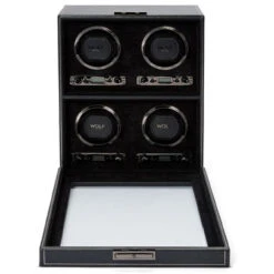 Wolf British Racing 4 Piece Watch Winder In Black 793002 -Fashion Watch Shop 793002 5 97503.1675322038