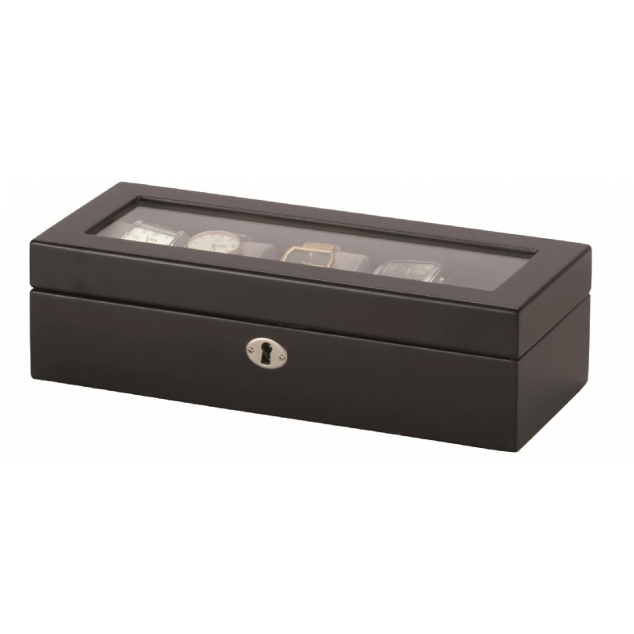 Mele & Co Wooden Watch Storage Box Black And Grey Stores 5 Watches 446 2 Mele & Co Wooden Watch Storage Box Black And Grey Stores 5 Watches 446 - Image 2