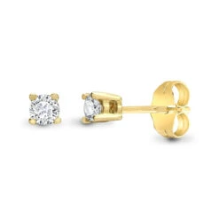 9ct Yellow Gold 30pts Diamond Stud Earrings P702E9-092-030