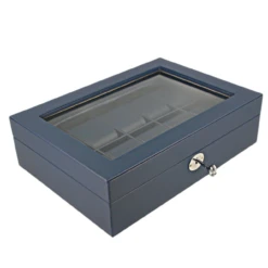 Orbit Navy Blue Leather Personalised Luxury Watch Box For 10 Watches OW202 -Fashion Watch Shop 9 80779.1638374955