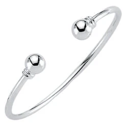 925 Sterling Silver Solid Torque Baby Children Bangle P702012