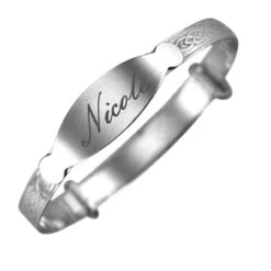 925 Silver Celtic Baby Expander ID Bangle P702014