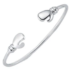 925 Sterling Silver Boxing Glove Baby Children Bangle P702023