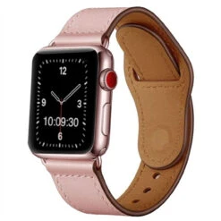 Apple Watch Classic Premium Leather Strap In Pink APL904