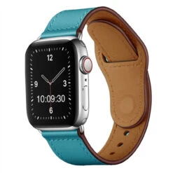 Apple Watch Classic Premium Leather Strap In Teal APL909
