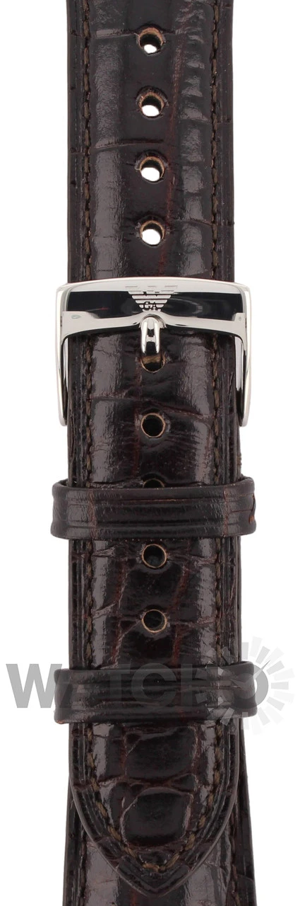 Armani Replacement Watch Strap For AR0203 Brown Genuine Leather With Free Connecting Pins 3 Armani Replacement Watch Strap For AR0203 Brown Genuine Leather With Free Connecting Pins - Image 3