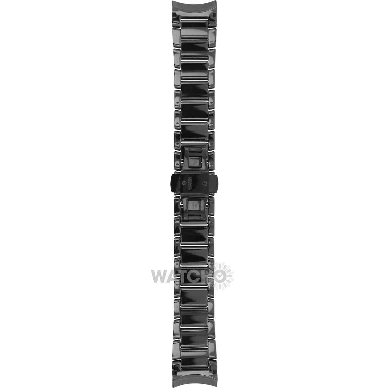 Armani Replacement Black Ceramic Watch Strap 22mm For AR1452 With Free Connecting Pins 2 Armani Replacement Black Ceramic Watch Strap 22mm For AR1452 With Free Connecting Pins - Image 2