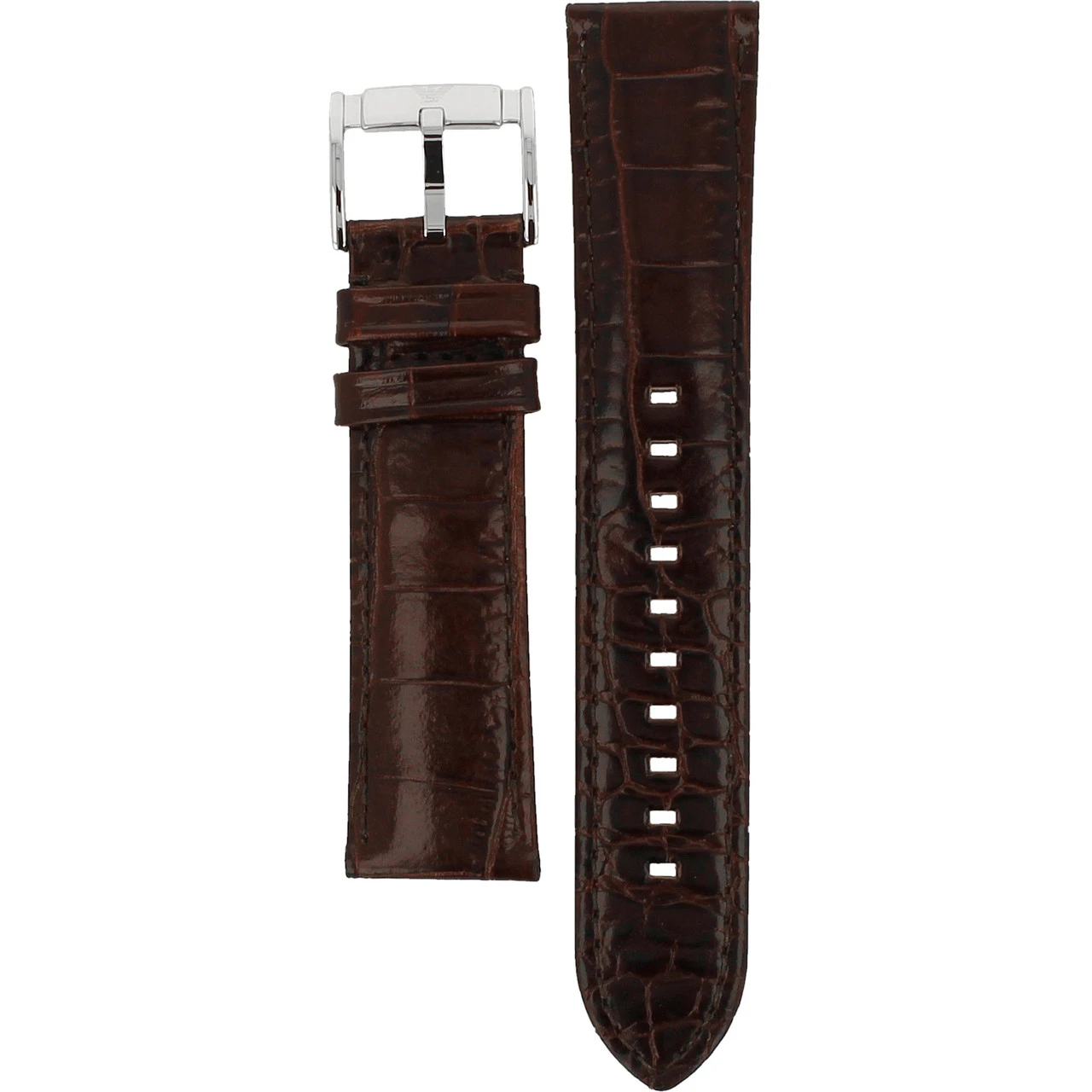 Armani Replacement Watch Strap Brown Leather For AR2427 With Free Connecting Pins 3 Armani Replacement Watch Strap Brown Leather For AR2427 With Free Connecting Pins - Image 3