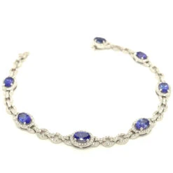 Fine Jewellery Tanzanite And Diamond 18ct White Gold Bracelet BW659 -Fashion Watch Shop BW659 1 03609.1624443064