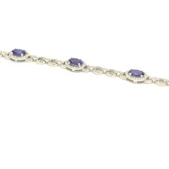 Fine Jewellery Tanzanite And Diamond 18ct White Gold Bracelet BW659 -Fashion Watch Shop BW659 2 04184.1624443059
