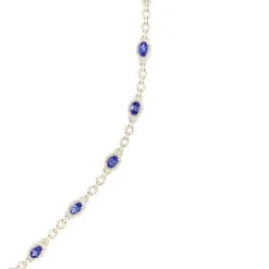 Fine Jewellery Tanzanite And Diamond 18ct White Gold Bracelet BW659 -Fashion Watch Shop BW659 8 50546.1624443051