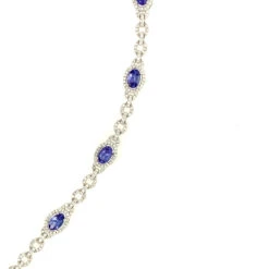 Fine Jewellery Tanzanite And Diamond 18ct White Gold Bracelet BW659 -Fashion Watch Shop BW659 00984.1624443061