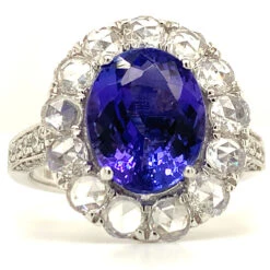 Fine Jewellery 18ct White Gold Tanzanite And Rose Cut Diamond Dress Ring CJ001 8 Fine Jewellery 18ct White Gold Tanzanite And Rose Cut Diamond Dress Ring CJ001 -Fashion Watch Shop CJ001 4 76065.1624443674