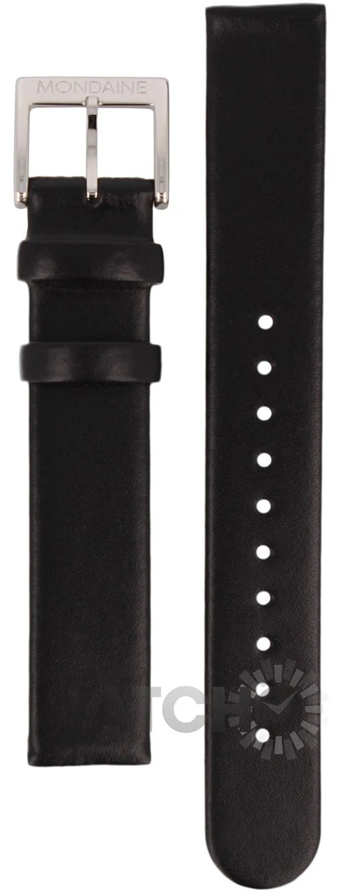 Mondaine Replacement Watch Strap Black Leather 18mm FE311820Q For Evo Watches With Free Pins 1 Mondaine Replacement Watch Strap Black Leather 18mm FE311820Q For Evo Watches With Free Pins
