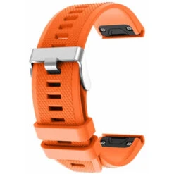 Orange Silicone Strap 22mm For Garmin Fenix 7 Watch