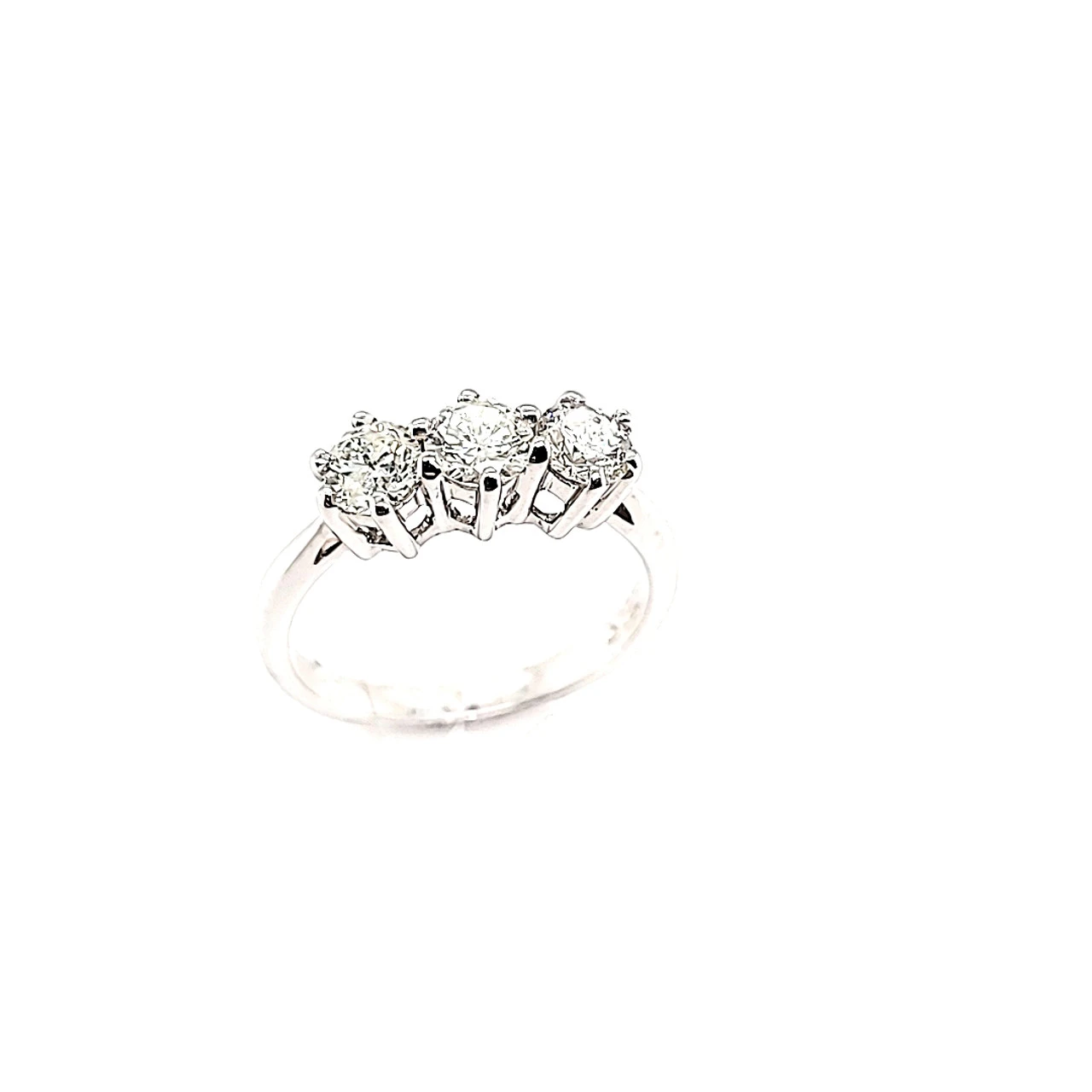 NEW 18ct White Gold 3 Stone Trilogy 1Ct Diamond Ring 2 NEW 18ct White Gold 3 Stone Trilogy 1Ct Diamond Ring - Image 2