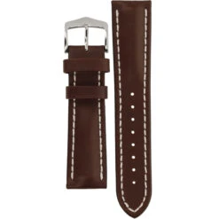 Hirsch Heavy Calf Replacement Watch Strap Brown Genuine Untextured Leather 22mm With Free Connecting Pins -Fashion Watch Shop Hirsch Heavy Calf Brown 22 1 71677.1441885934