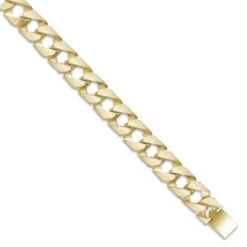 9ct Gold 16mm Heavy Polished Cast Curb 9inch Bracelet P702299-9
